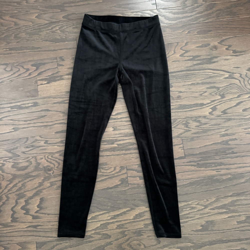 Jockey Black Velvet/Velour Leggings - Sz S